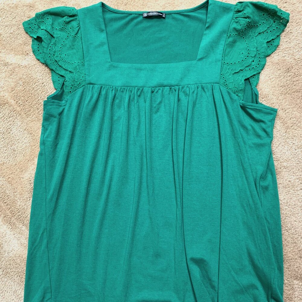 Women’s Bequemer Laden XL Teal short sleeve top